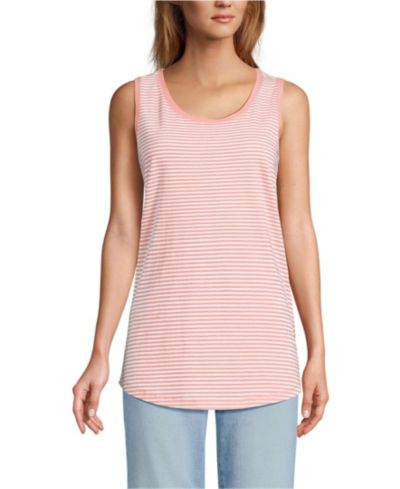 Женский удлиненный топ-туника Lands' End Supima Cotton