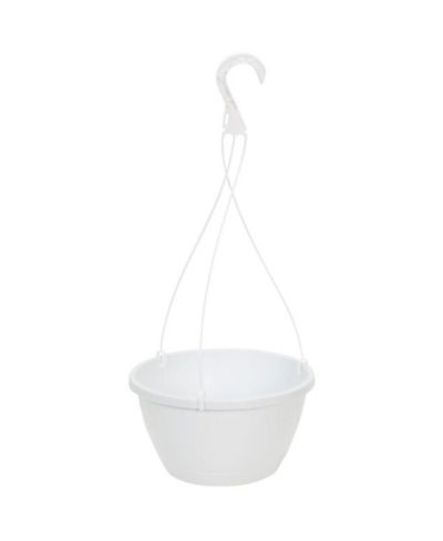 Akro Mils HSI10008A10 Euro Swirl Hanging Basket, White, 10-Inch