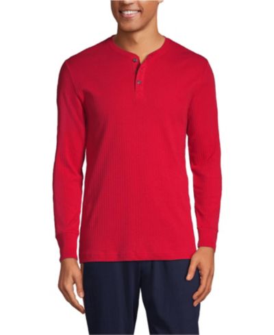 Lands' End Men's Knit Rib Pajama Henley