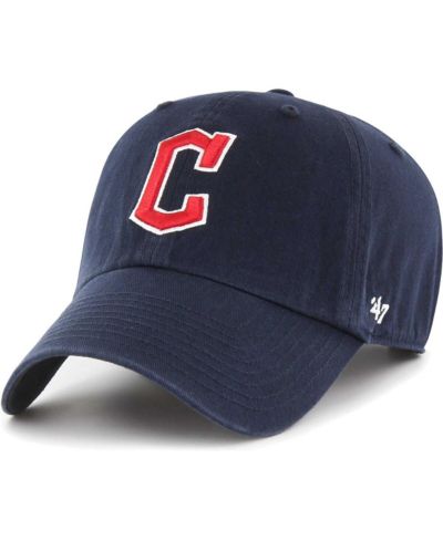 Мужская регулируемая кепка '47 Brand Navy Cleveland Guardians Clean Up