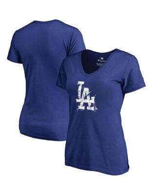 Fanatics Женская футболка с V-образным вырезом, Royal Los Angeles Dodgers Splatter Logo