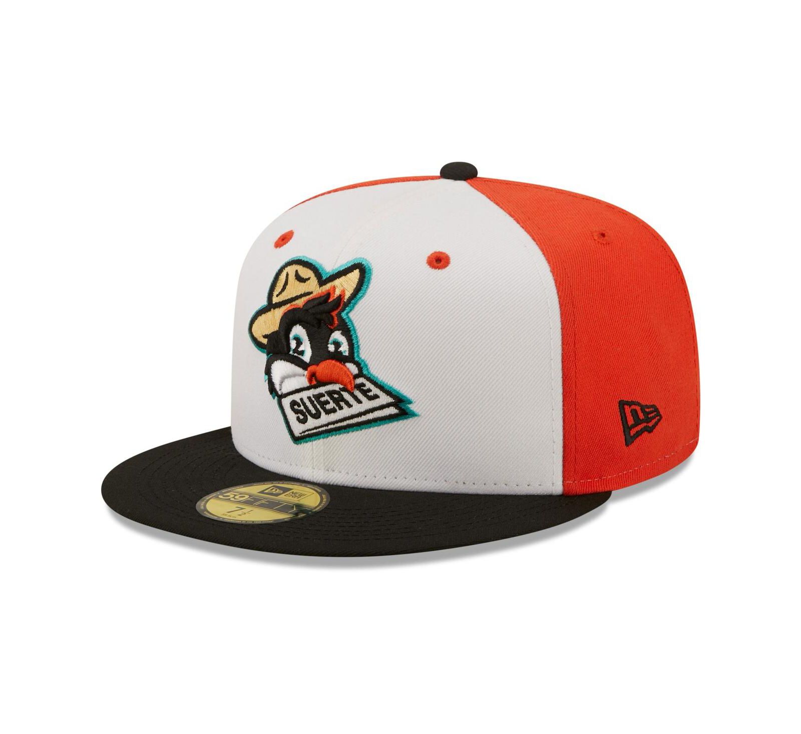 Men's New Era White, Black Pajaritos de Norfolk Copa De La Diversion 59FIFTY Fitted Hat