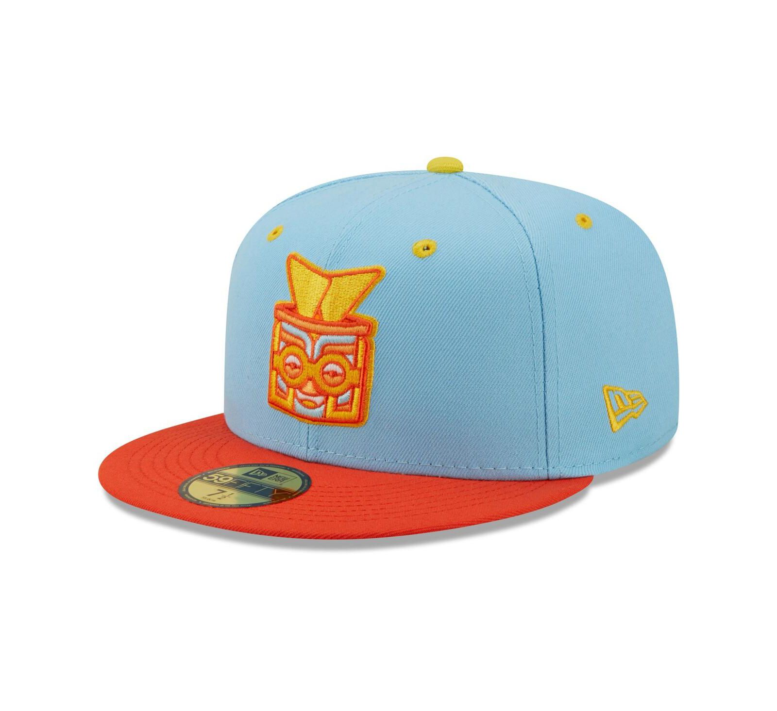 Мужская fitted-кепка New Era 59FIFTY Rayados de Winston-Salem Copa De La Diversion в светло-голубом и оранжевом цветах