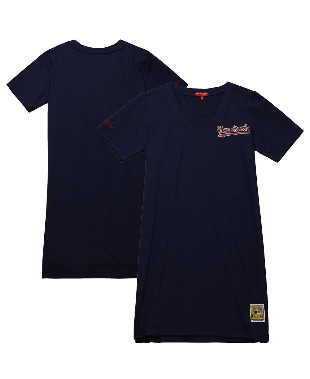 Женское платье Mitchell & Ness Navy St. Louis Cardinals Cooperstown Collection V-Neck