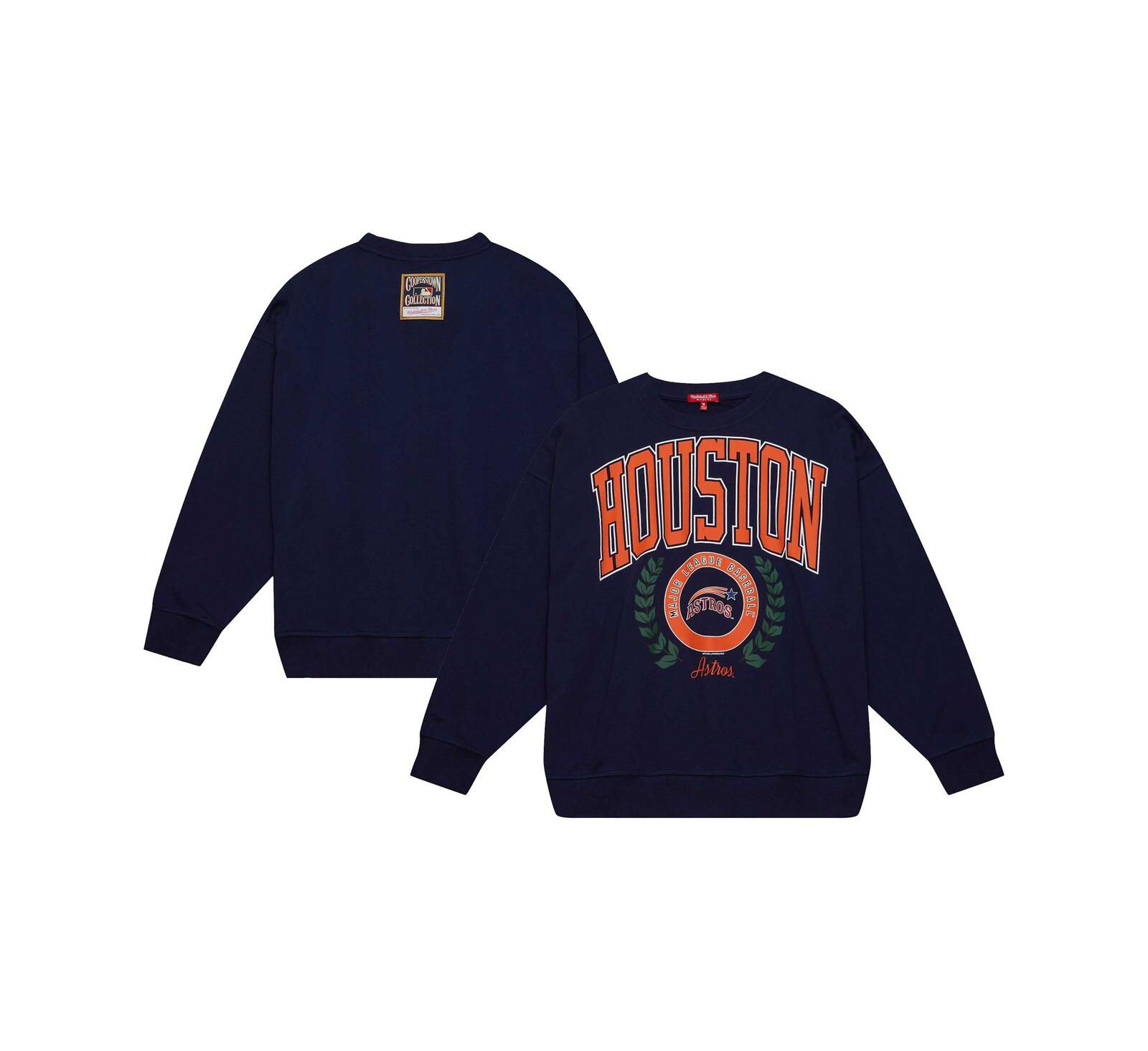 Женский свитшот Mitchell & Ness Navy Houston Astros Logo Lt 2.0 Pullover