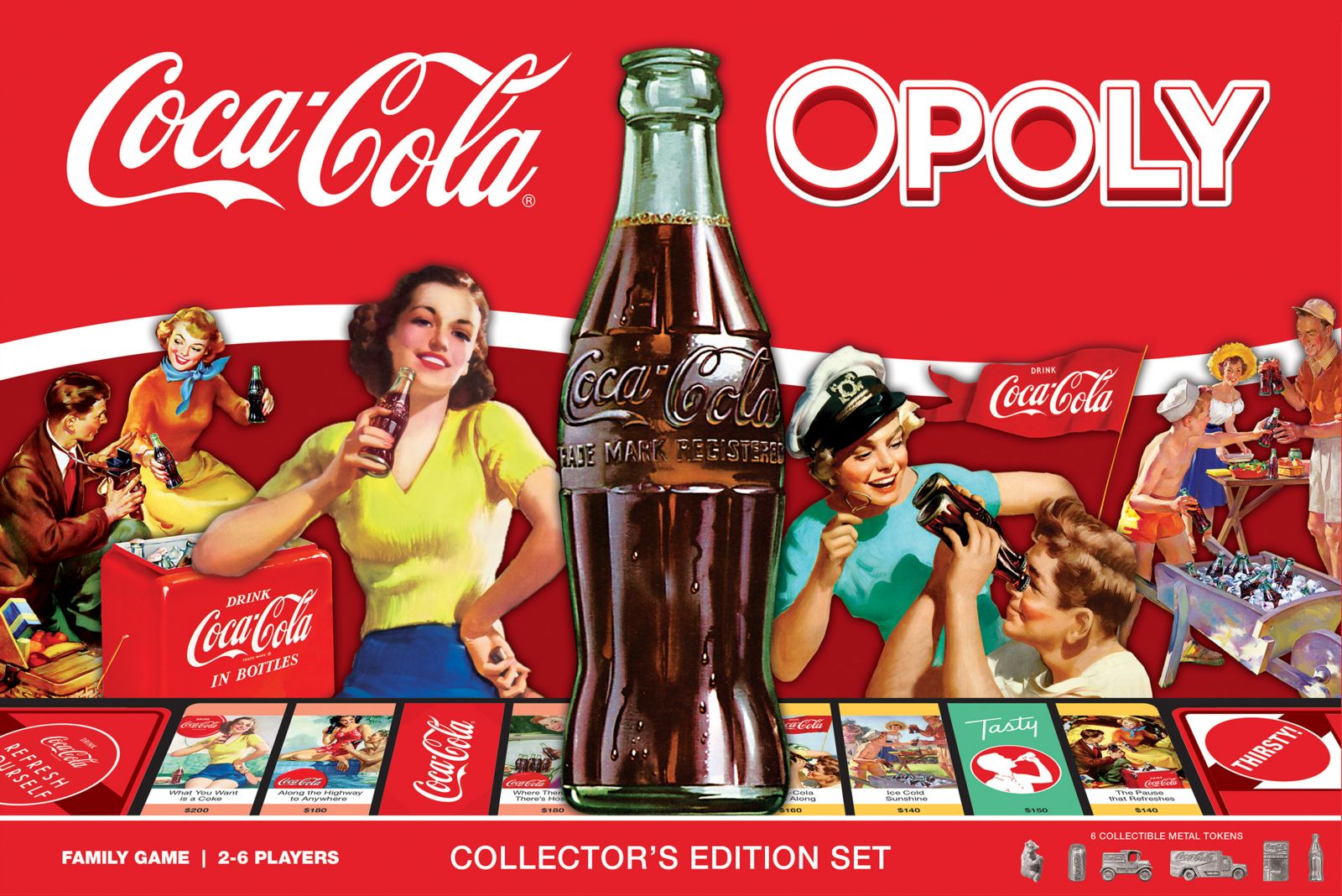Настольная игра Masterpieces Puzzles Coca-Cola Opoly Classic, от 8 лет
