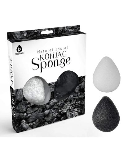 Набор из двух натуральных губок для лица PURSONIC Konjac