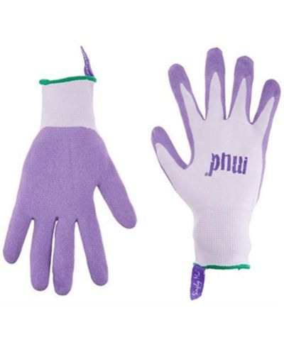 Protective Industrial Products MUD Simply Mud Women's Nylon Garden Gloves, Passion Fruit, Size M