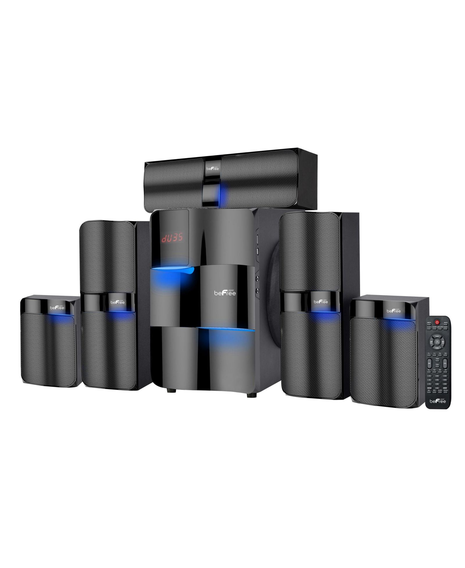 Befree Sound 5.1 Channel Surround Sound Wireless Bluetooth Speaker System