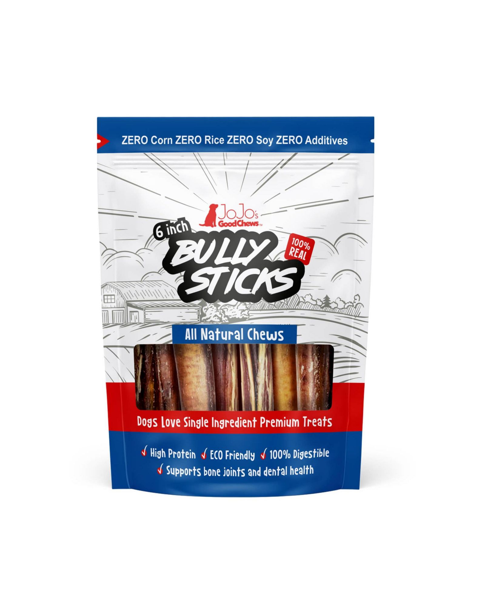 Натуральные лакомства для собак JoJo Modern Pets Beef Bully Stick