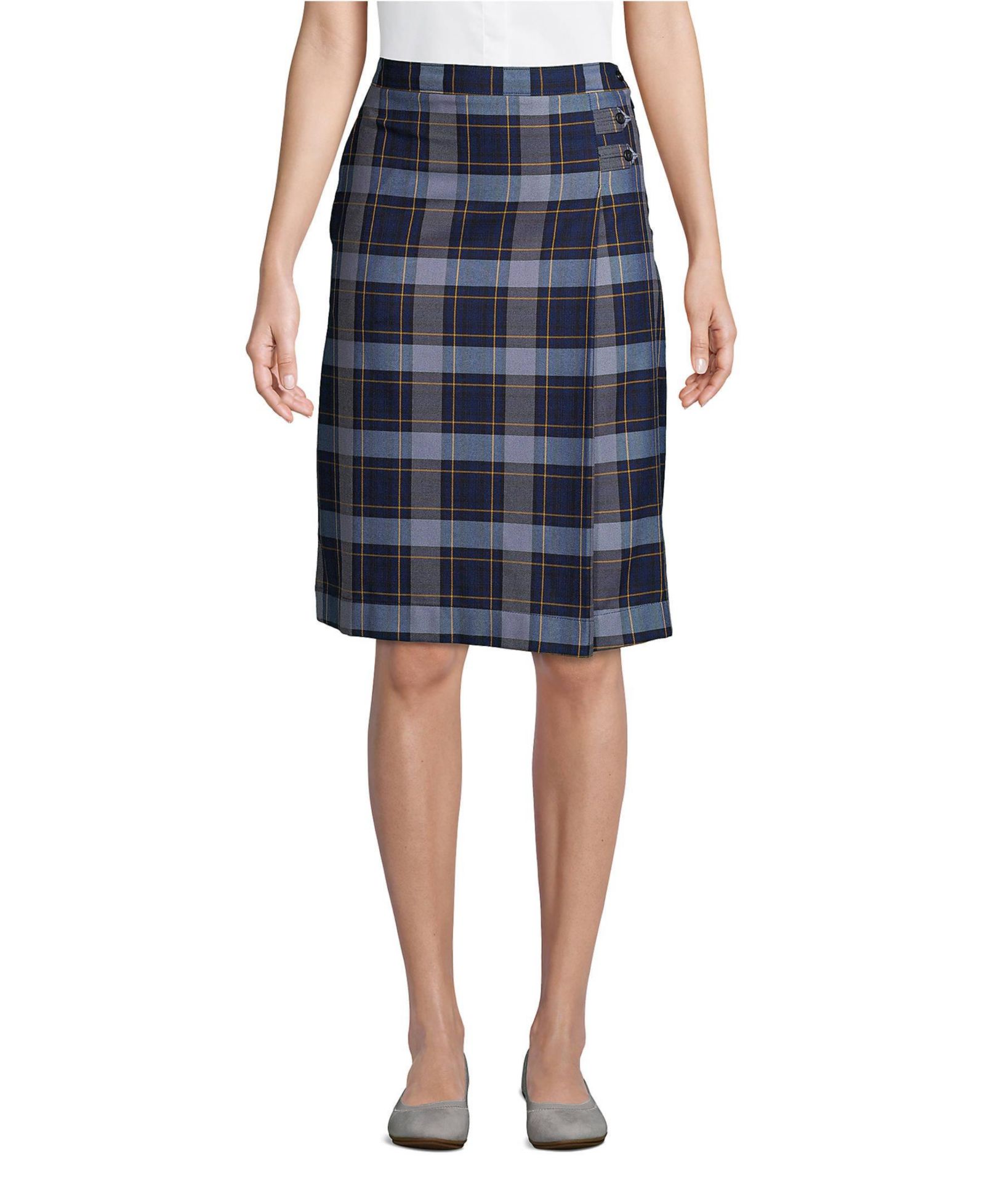 Женская плиссированная юбка A-line Lands' End Plaid