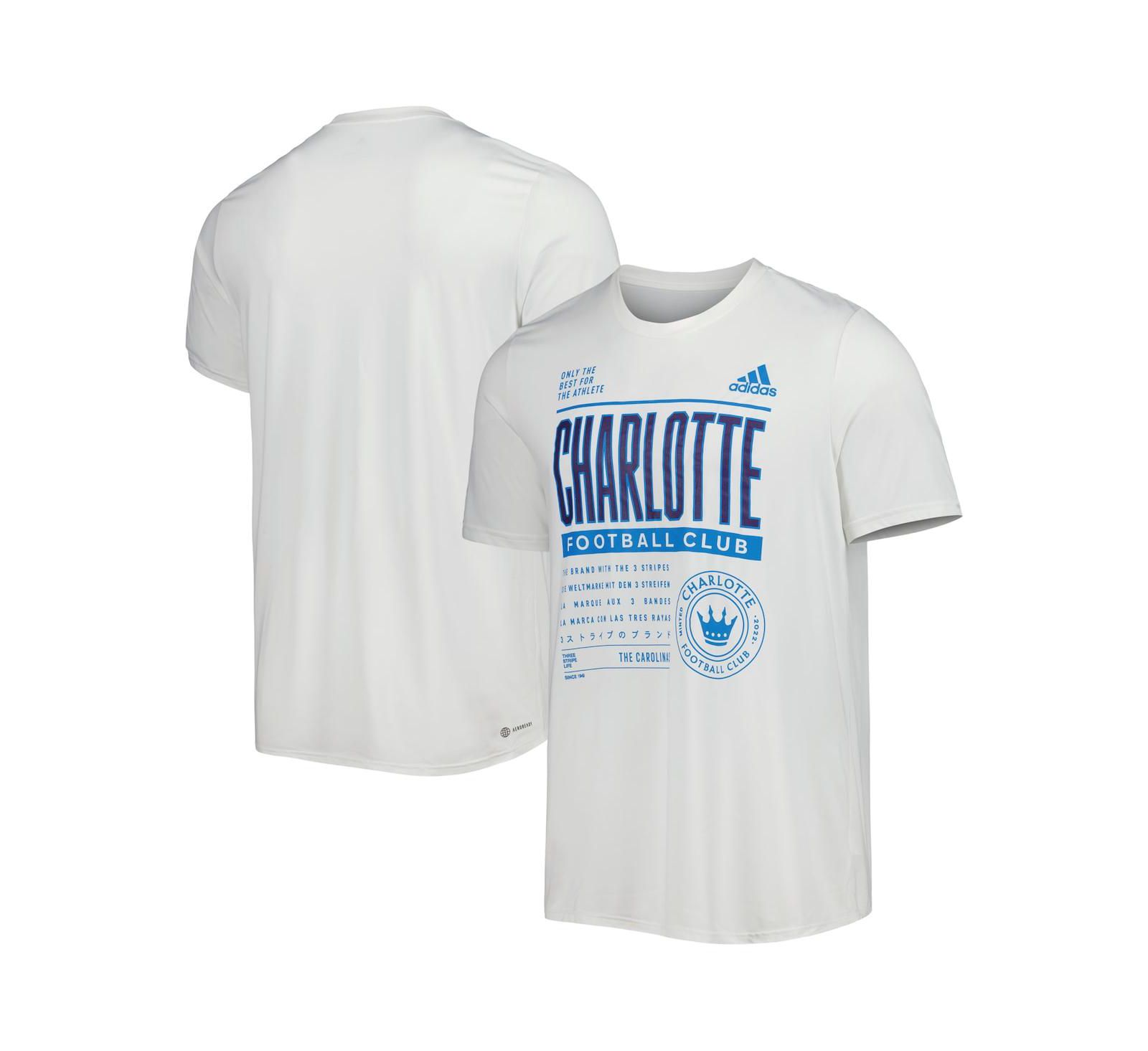 Футболка adidas Men's White Charlotte FC Club DNA Performance