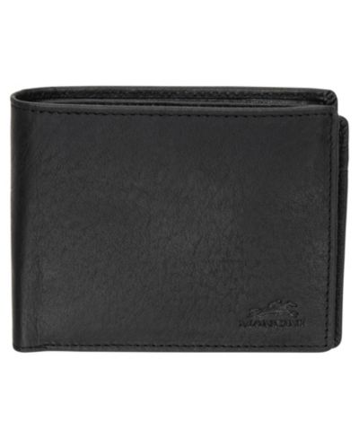 Mancini Men's Buffalo RFID Secure Center Wing Wallet with Coin Pocket