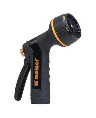Melnor Metal 7-Pattern Watering Gardening Hose Nozzle, Black