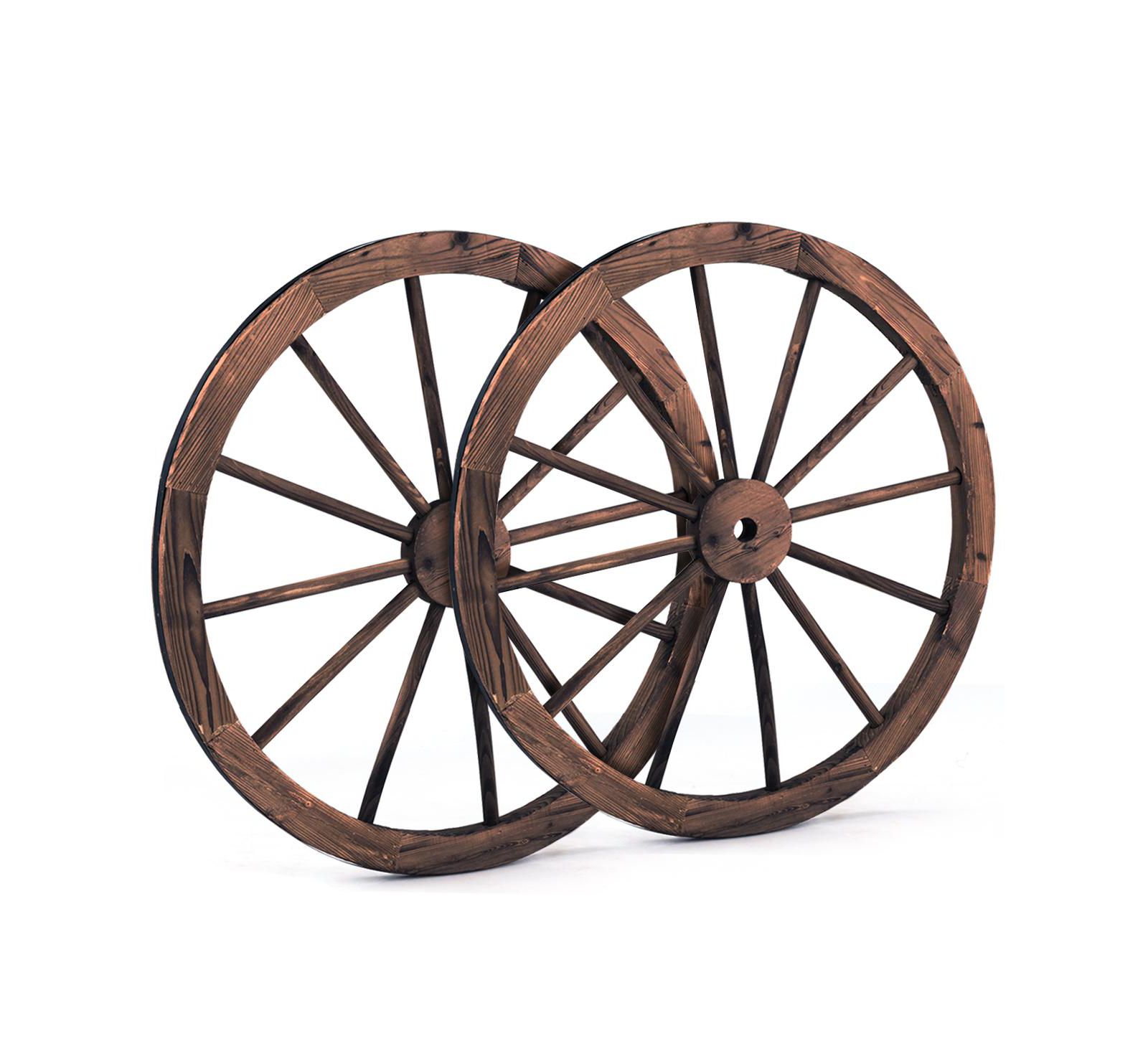 Decorative Vintage Wood Garden Wagon Wheel