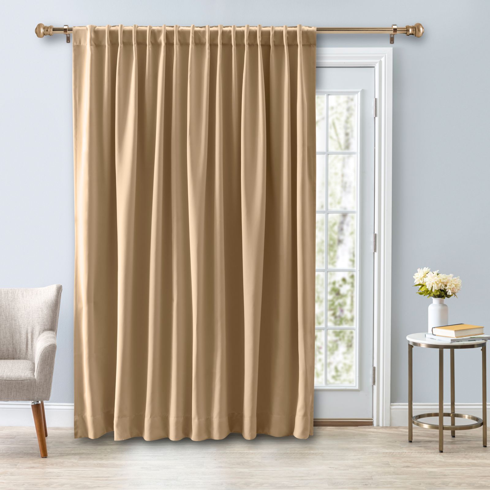 Ricardo Ultimate Black-Out 2-Way Pocket Double-wide Curtain Panel 112"W x 84"L