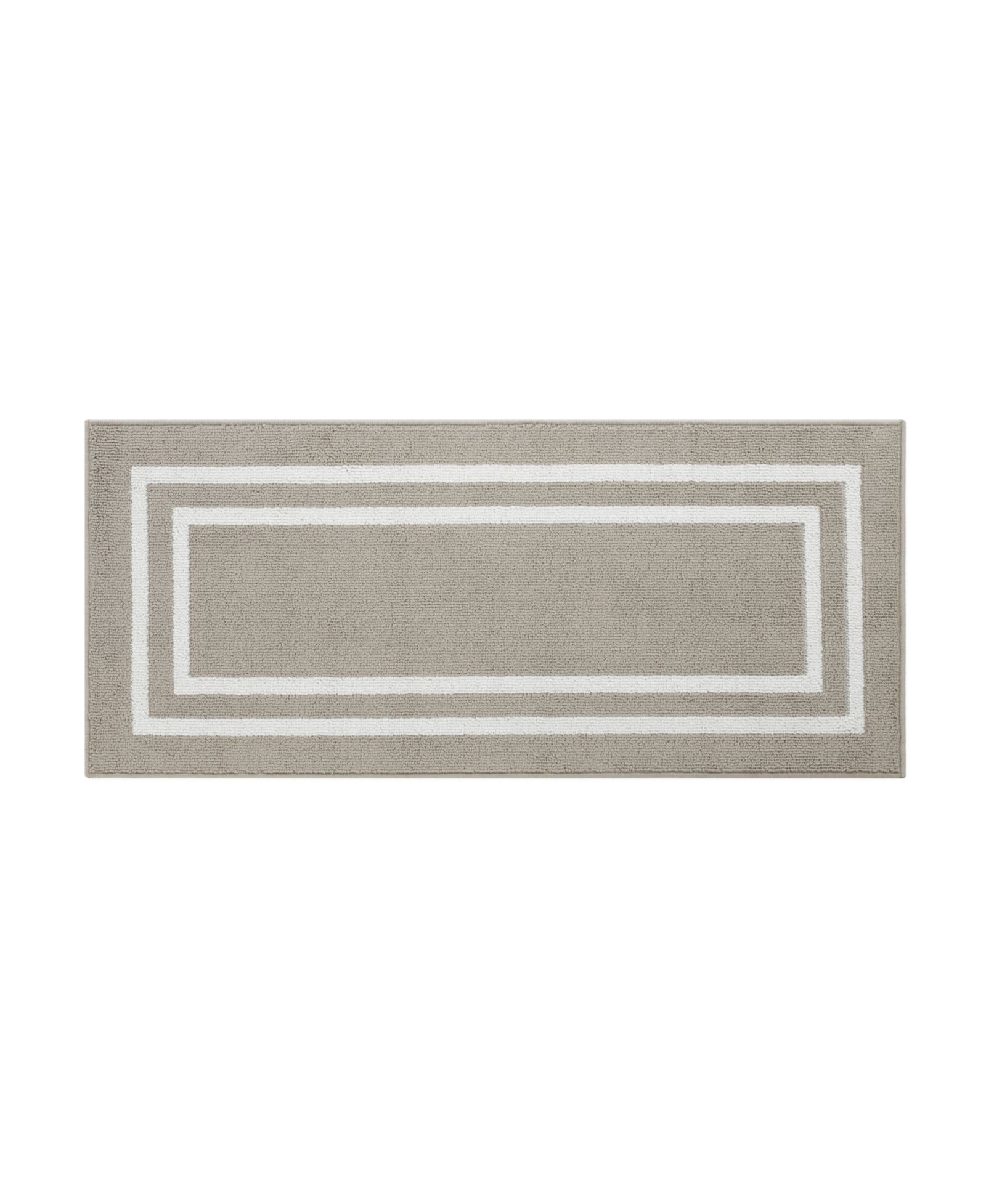 Jean Pierre Double Line Border Tufted - Machine Washable Runner Rug, 26" x 45"