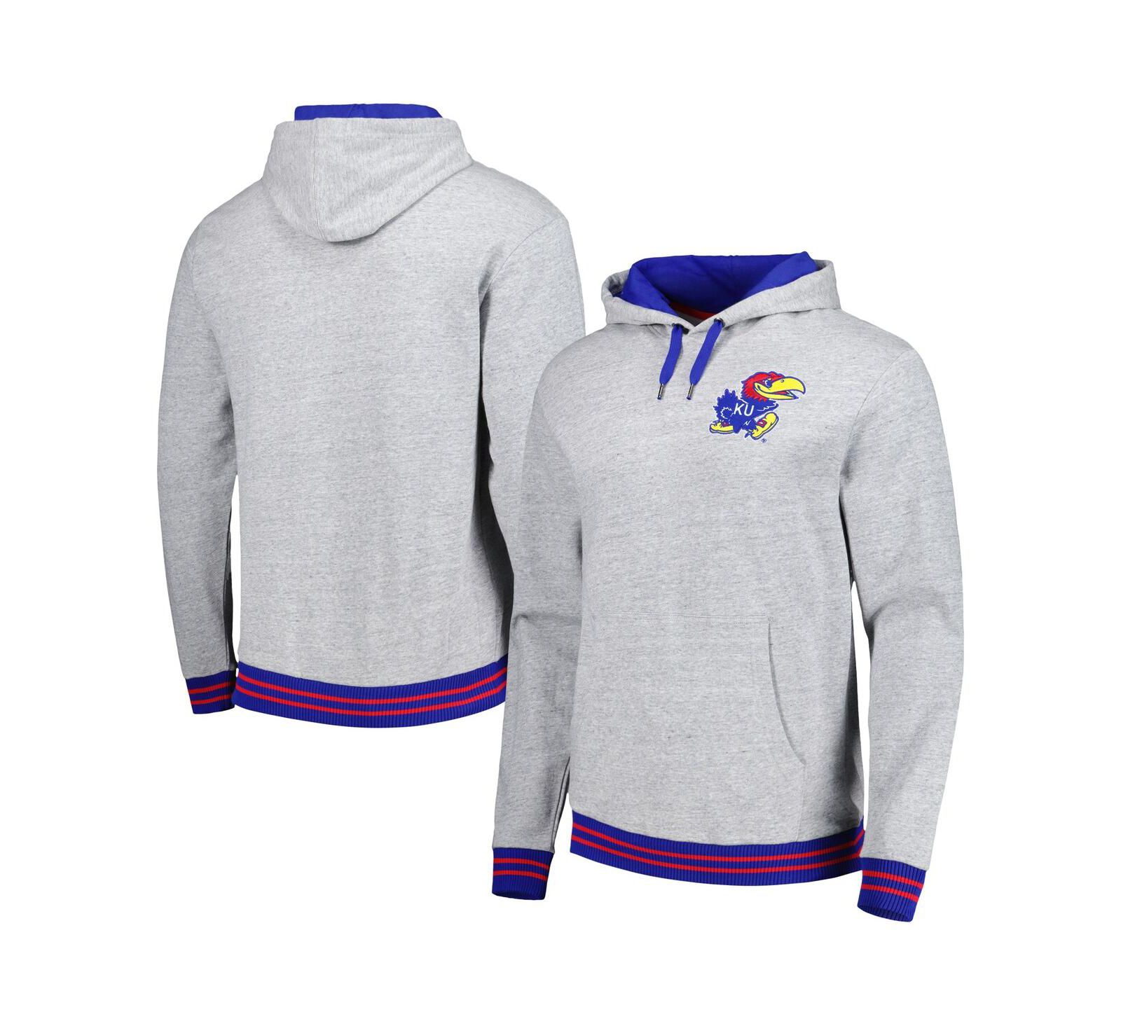 Мужское худи Mitchell & Ness Heather Gray Kansas Jayhawks