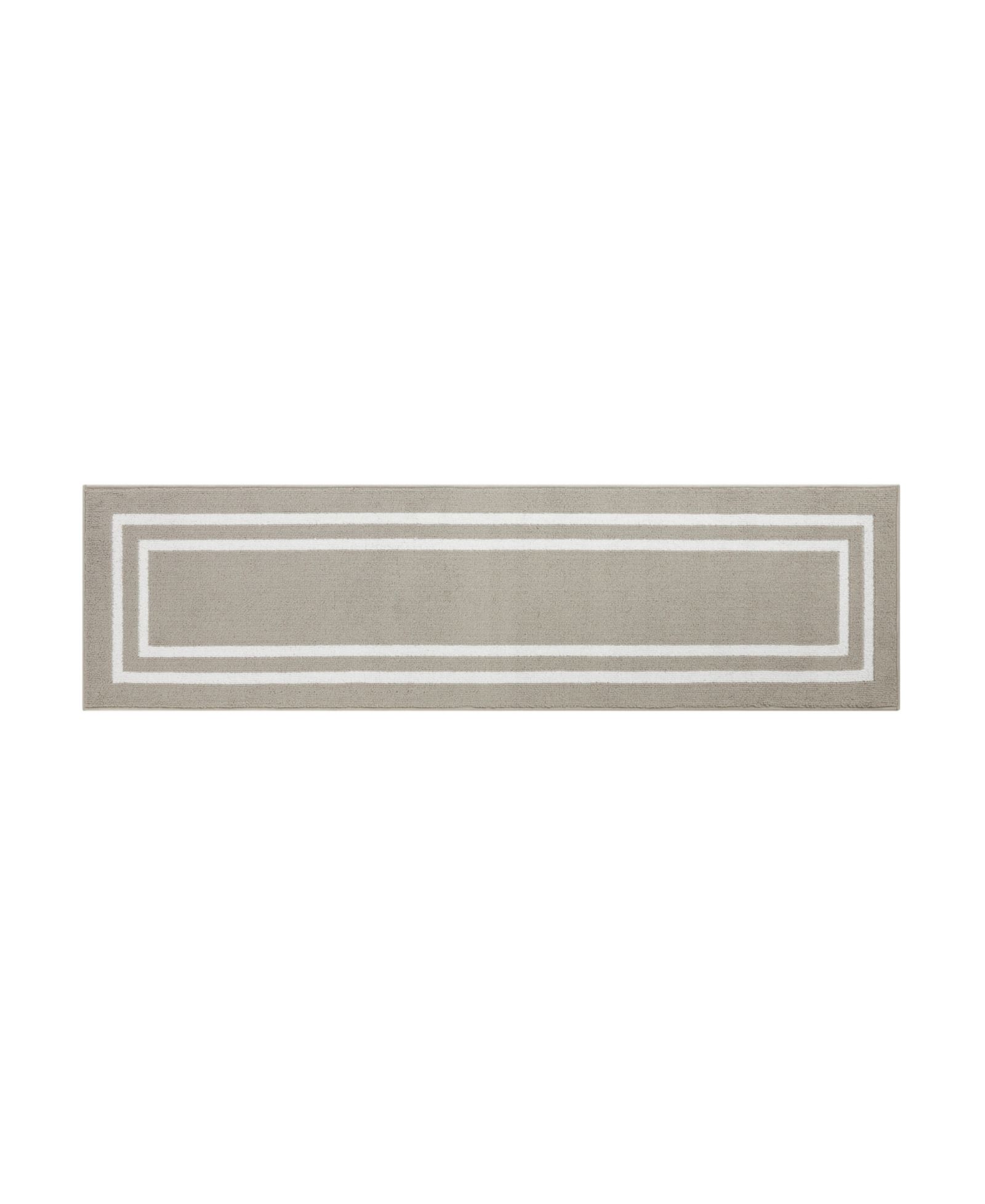Jean Pierre Double Line Border Tufted - Machine Washable Runner Rug, 26" x 96"