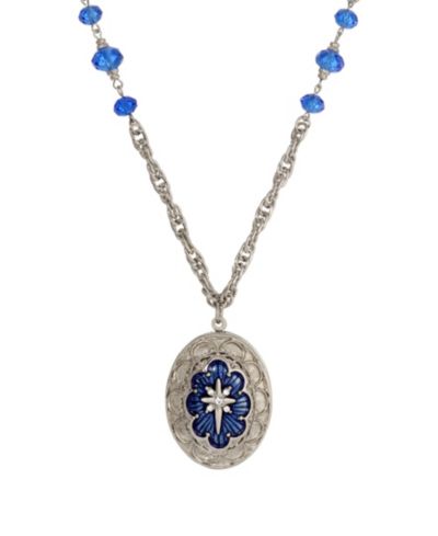 Подвеска-медальон 2028 Enamel Crystal Star of Bethlehem с бусинами