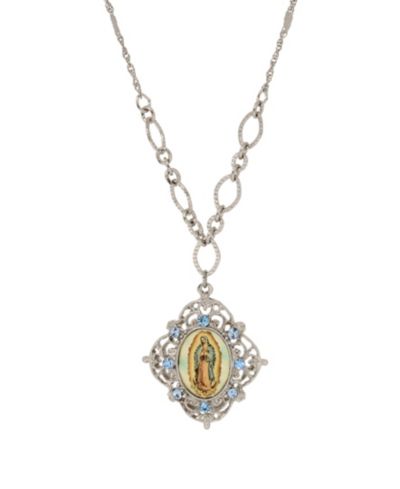 2028 Ожерелье с эмалью и кристаллом Lady of Guadalupe