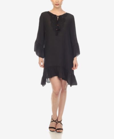 Женское платье White Mark Sheer Crochet Knee Length Cover Up