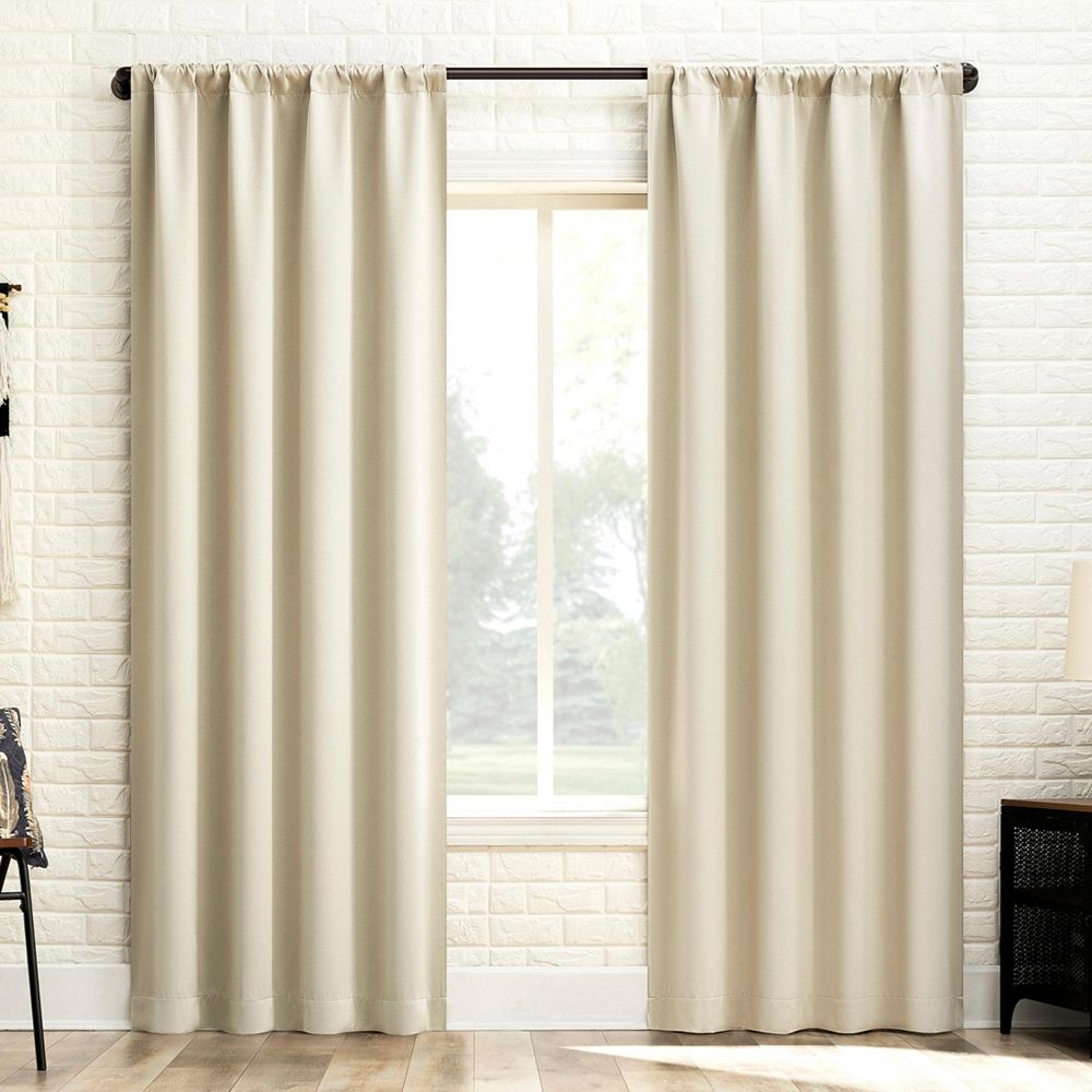Sun Zero Bergen Theater Grade Extreme 100% Blackout Rod Pocket Curtain Panel