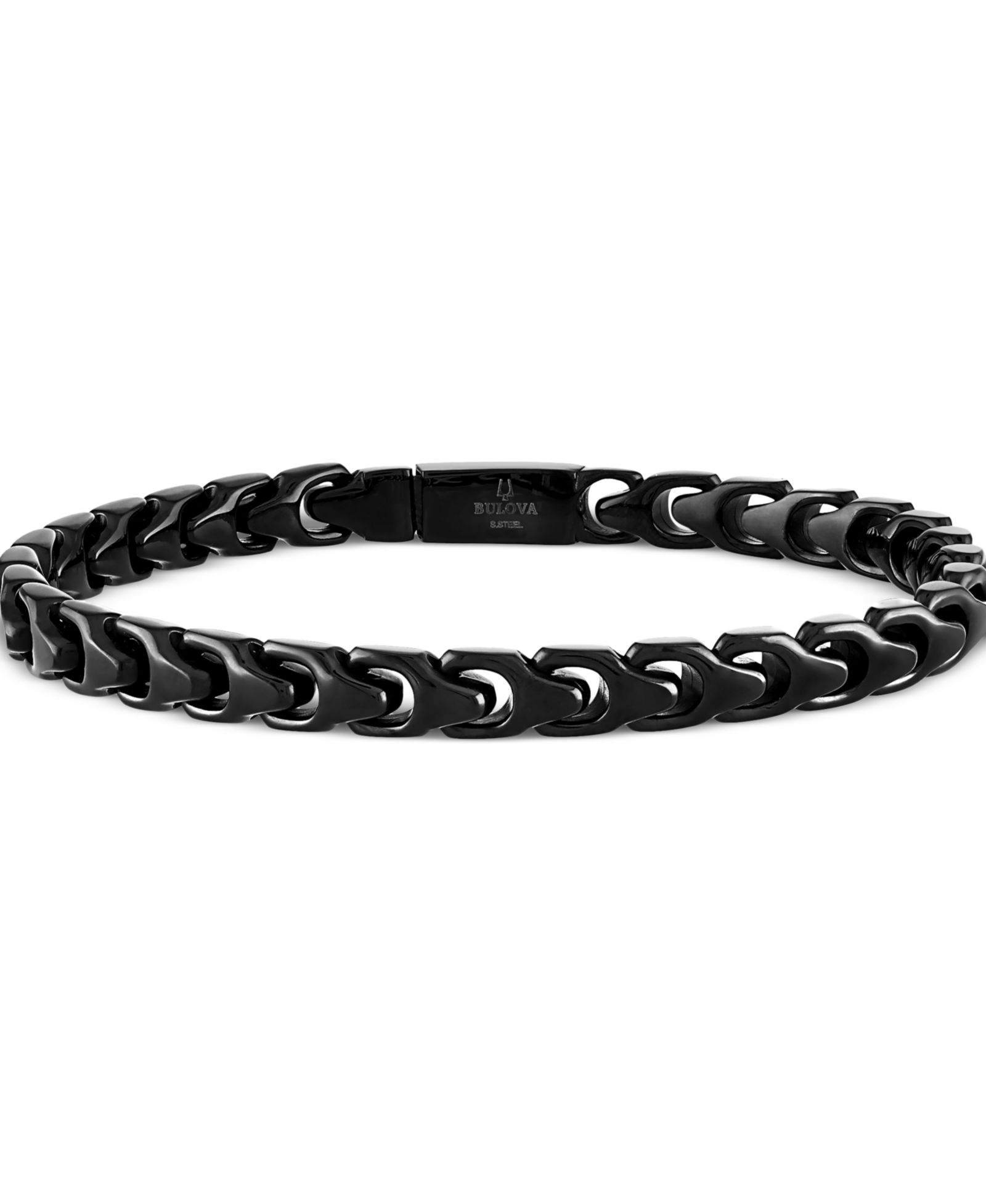 Мужской браслет Bulova Link Black-Plated Stainless Steel