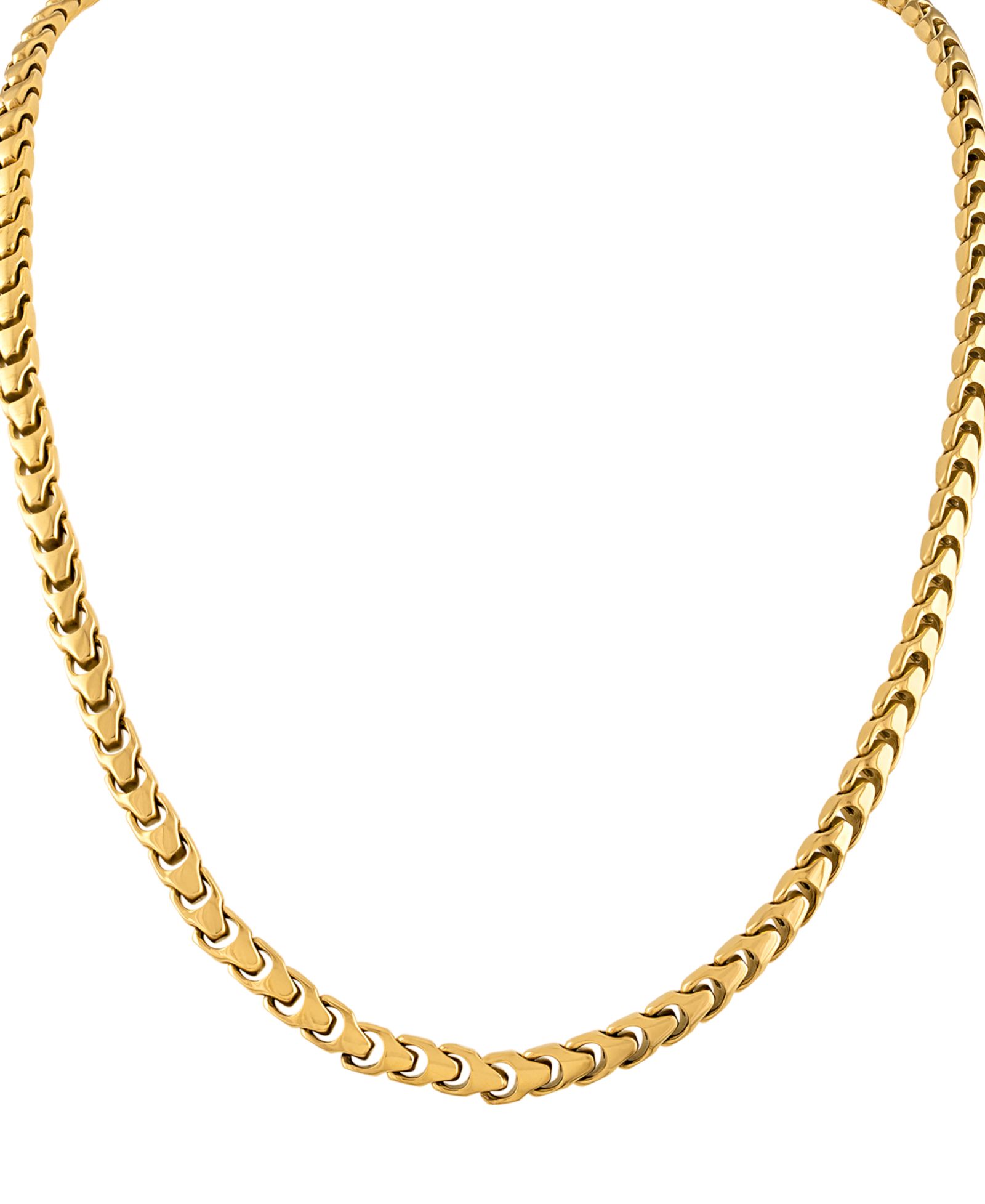 Мужское золотое колье Bulova Link Chain 24" из нержавеющей стали с покрытием