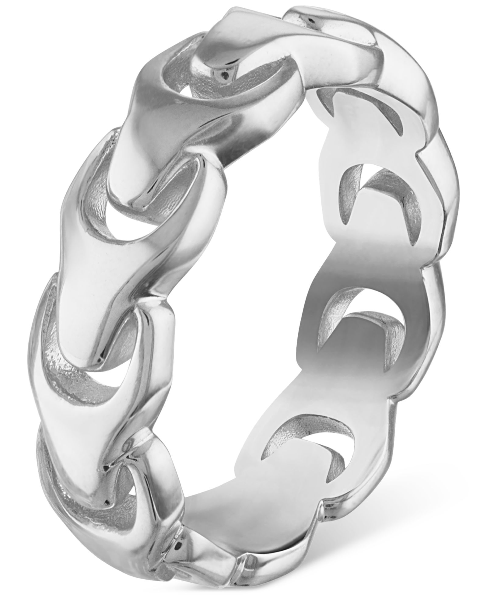 Bulova Men's Link Ring in Sterling Silver