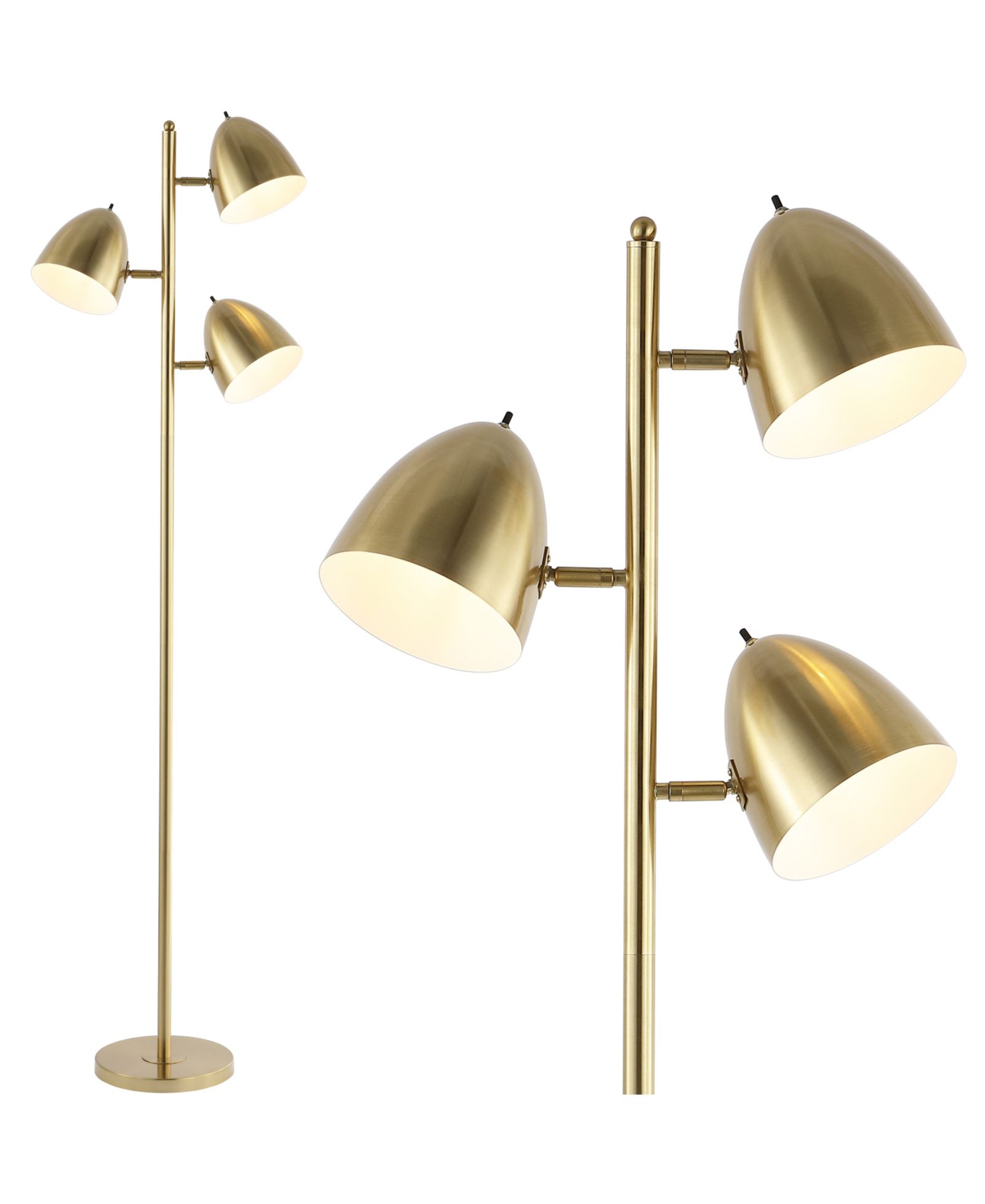 Billy 66.5" 3-Light Modern Contemporary Iron LED Floor Lamp