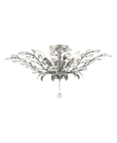 Elisana 26" 4-Light Contemporary Bohemian Iron, Acrylic LED Semi Flush Mount