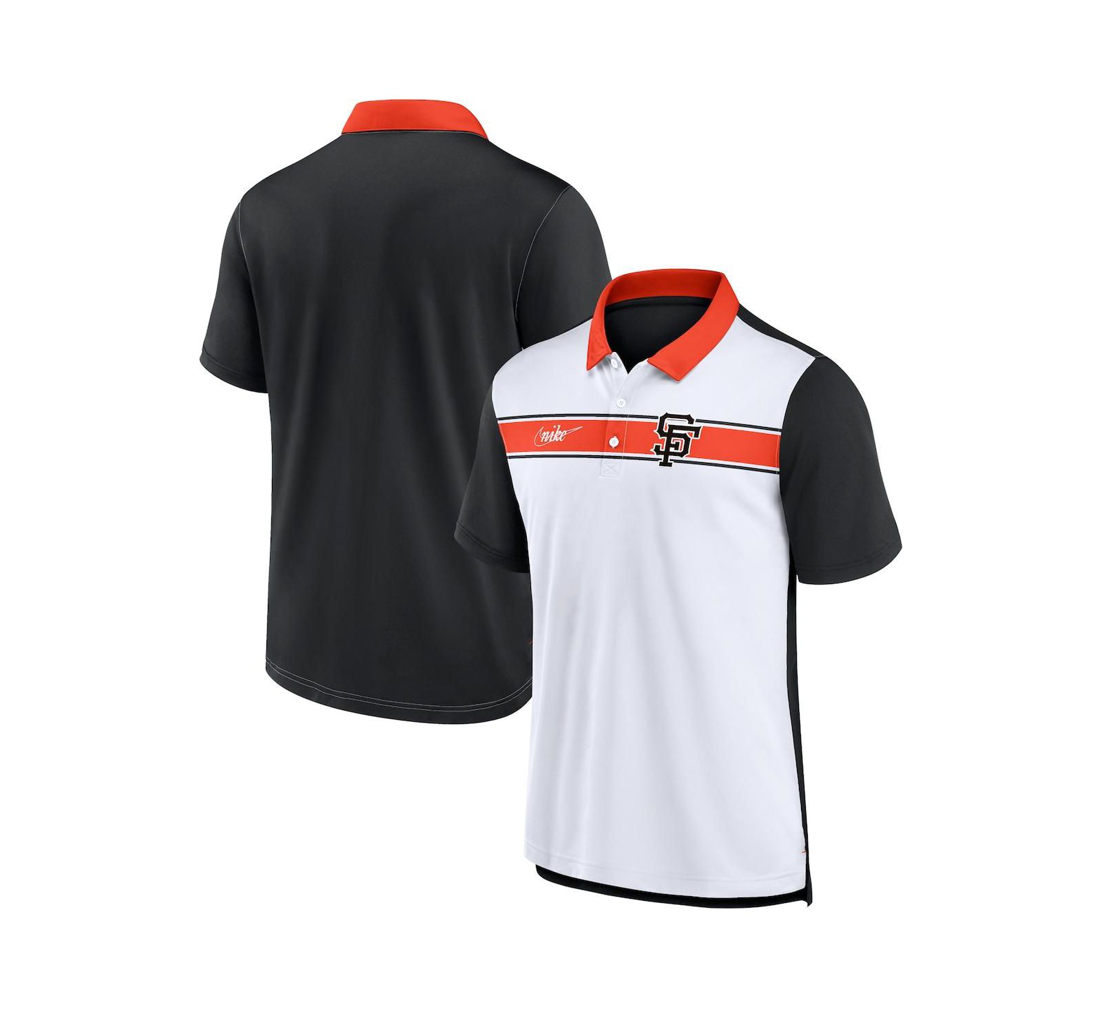Мужская джерси Nike San Francisco Giants Rewind Stripe Polo Shirt White Black