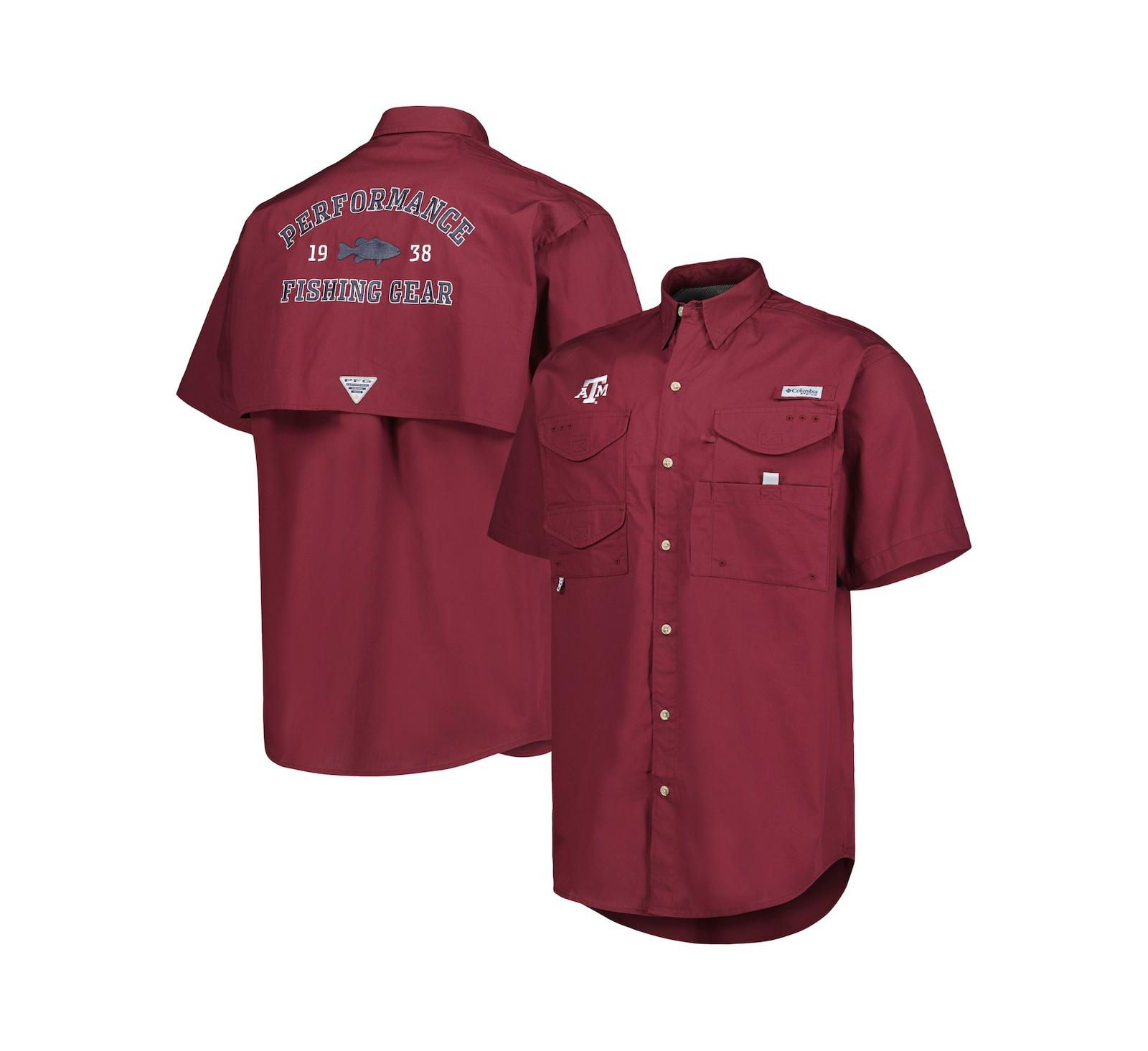 Men's Columbia Maroon Texas A&M Aggies Bonehead Button-Up Shirt