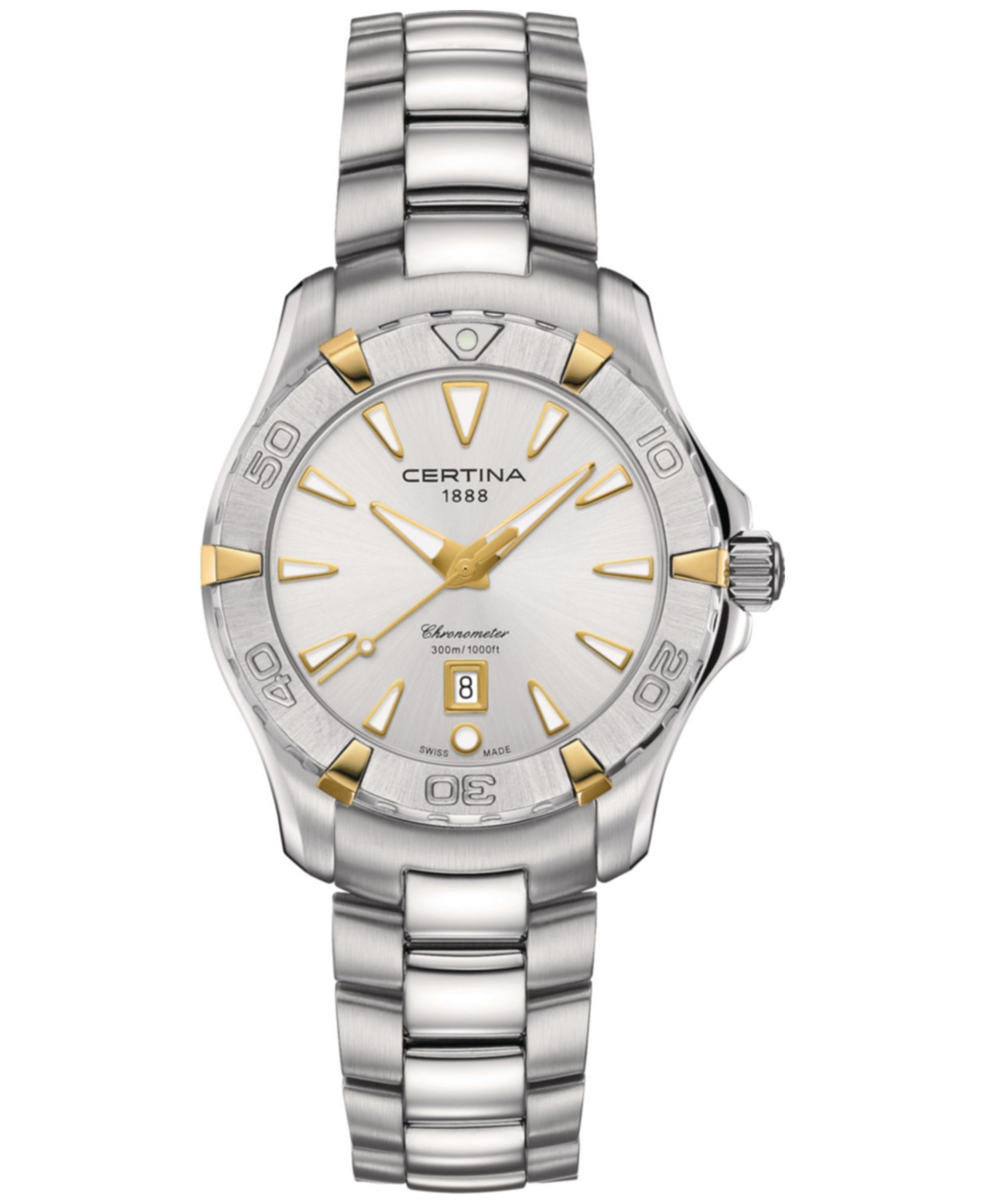 Женские наручные часы Certina Swiss DS Action Stainless Steel, 34mm