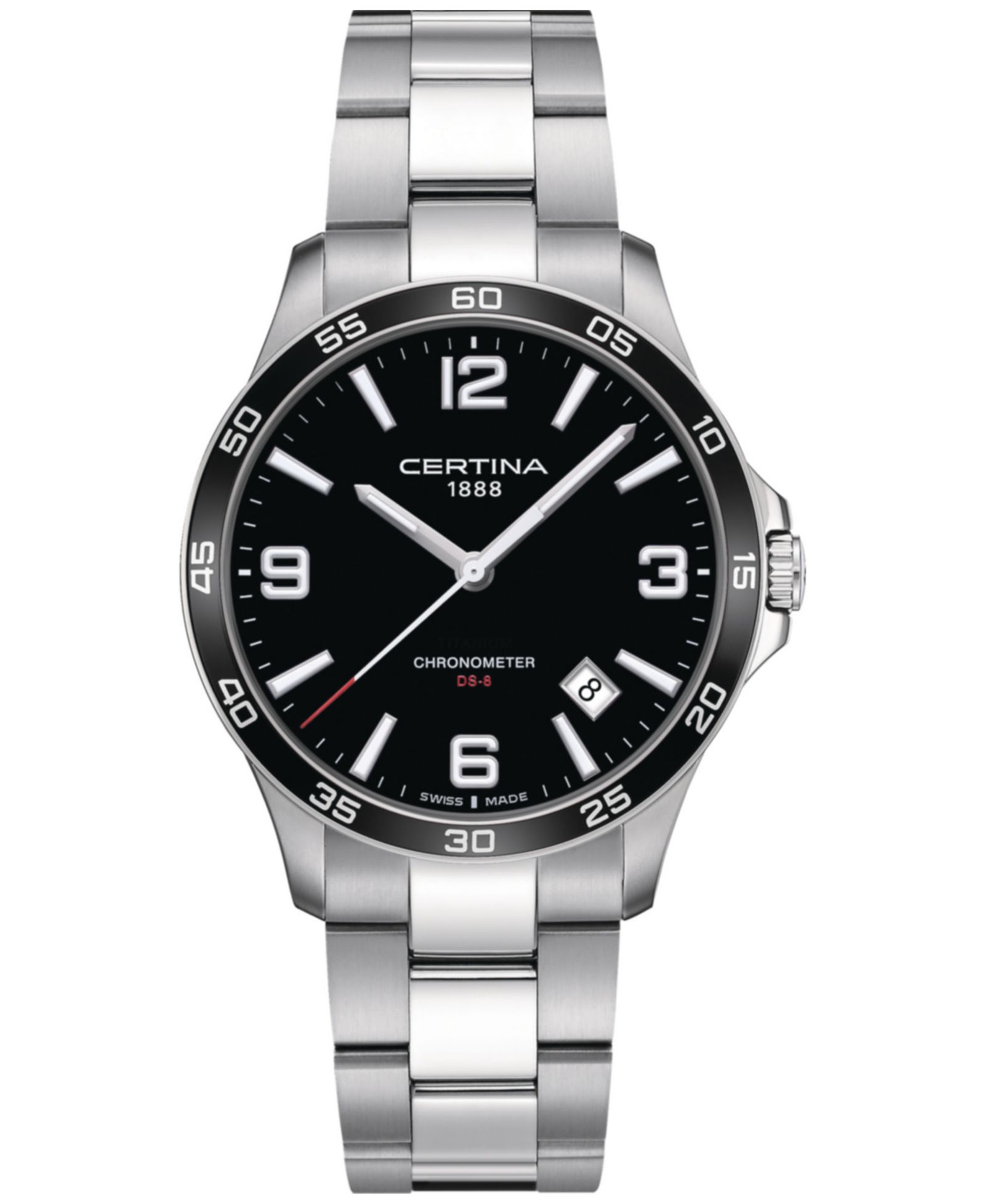 Мужские часы Certina Swiss DS-8 Stainless Steel Bracelet 42mm