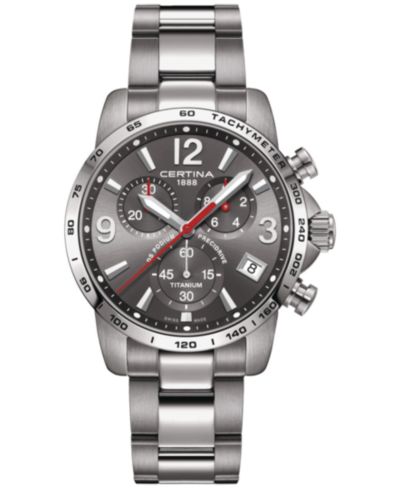 Certina Мужские швейцарские часы Chronograph DS Podium Titanium 41mm