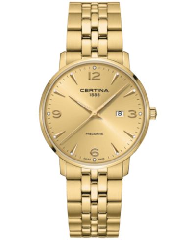 Certina Унисекс наручные часы Swiss DS Caimano Gold PVD Stainless Steel 39mm