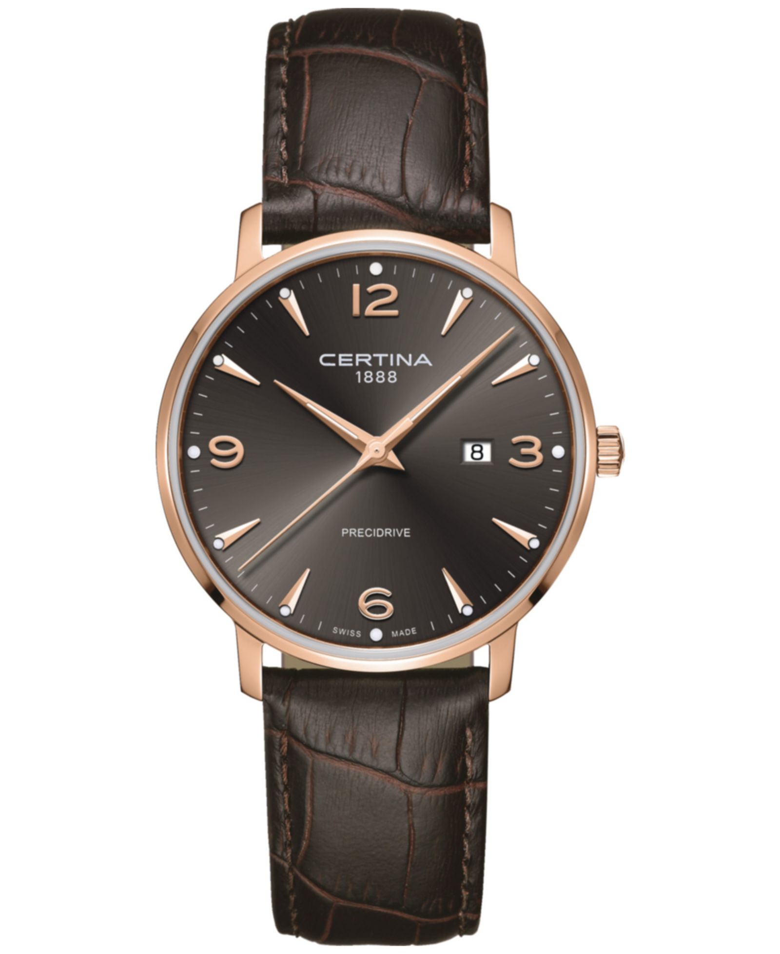 Часы Certina Unisex Swiss DS Caimano Brown Leather Strap 39mm