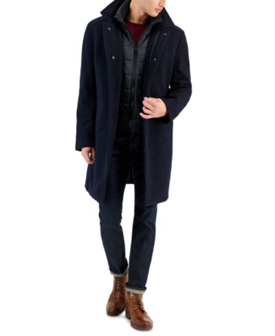 Мужское шерстяное пальто Nautica Classic-Fit Bib Wool Blend
