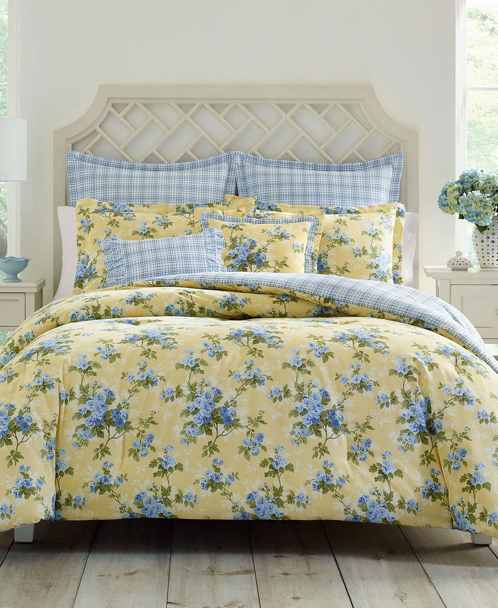 Laura Ashley Cassidy хлопковый реверсивный комплект из 5 предметов для пододеяльника, Twin