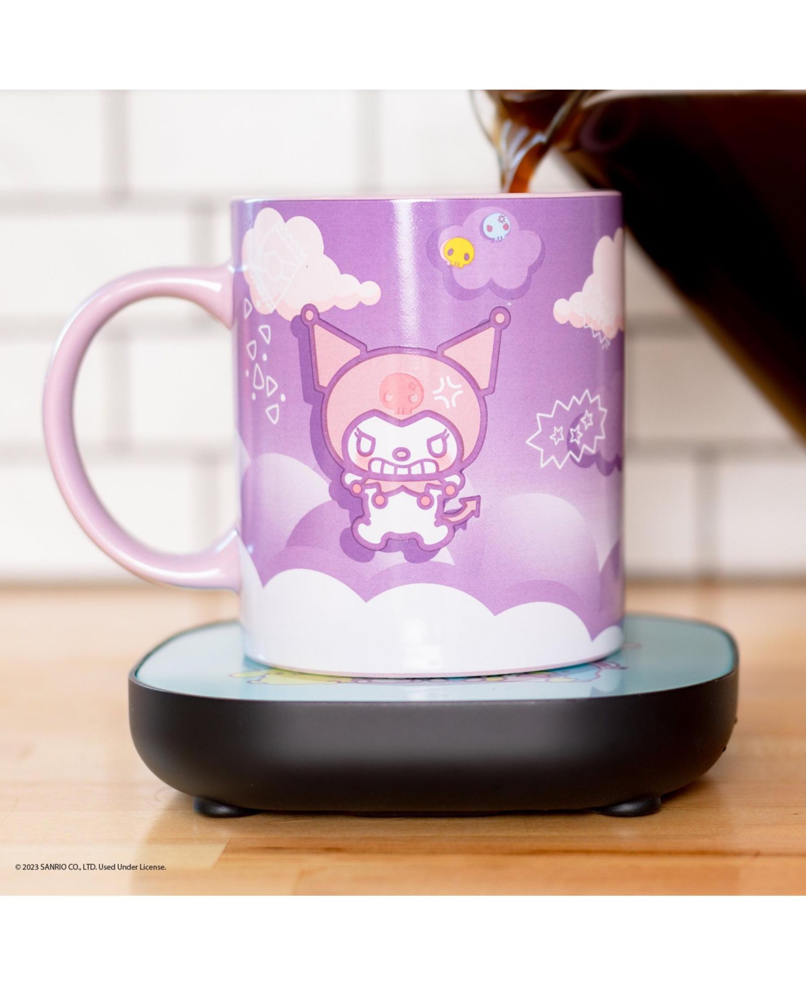 Uncanny Brands Kuromi Coffee Mug with Electric Mug Warmer – Keeps Your Favorite Beverage Warm - Auto Shut On/Off