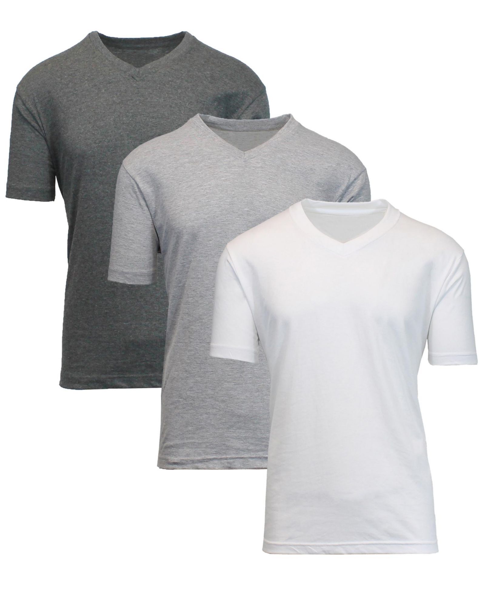 Blue Ice Men's Short Sleeve V-Neck T-shirt, Pack of 3