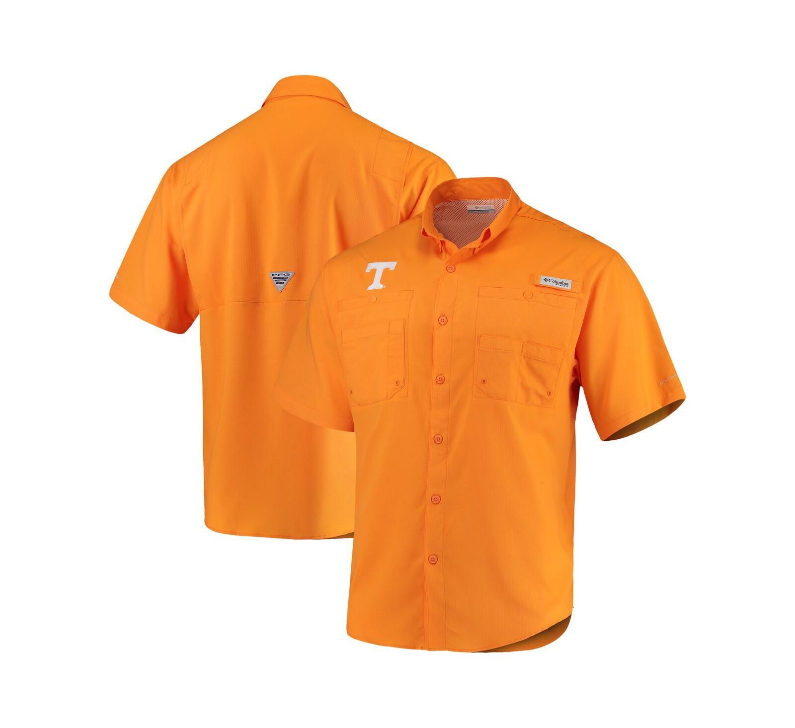 Мужская рубашка Columbia Tenn Orange Tennessee Volunteers PFG Tamiami