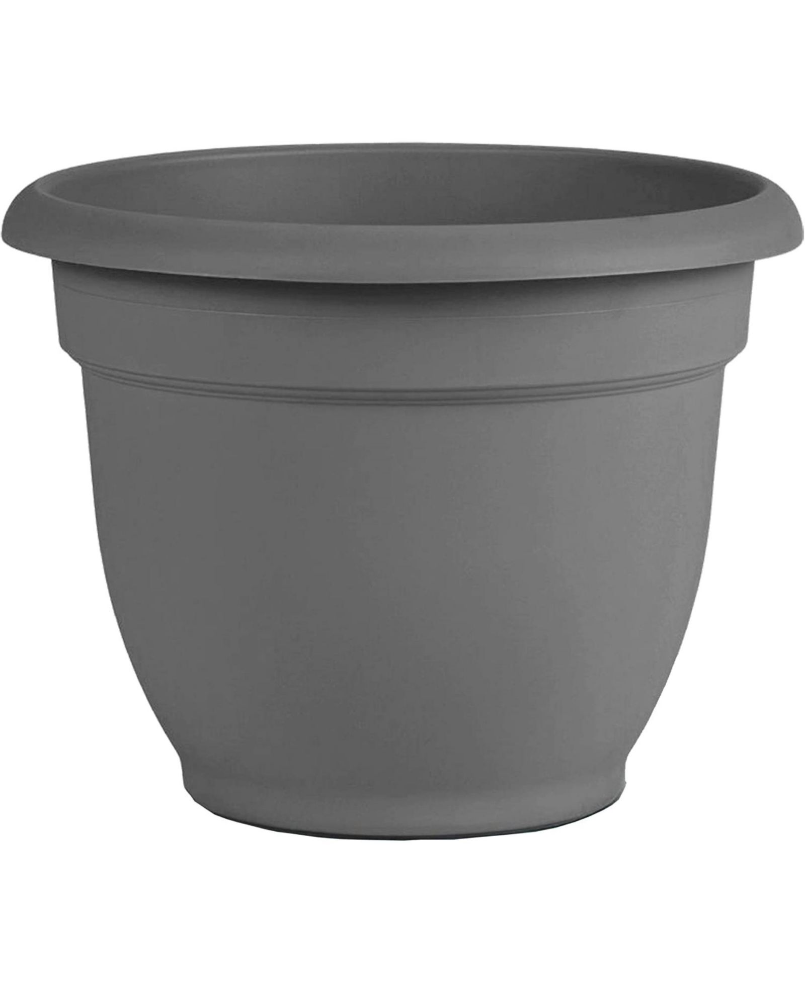 Bloem AP20908 Ariana Plastic Planter w/  Self-Watering Disk, Charcoal, 20 inches