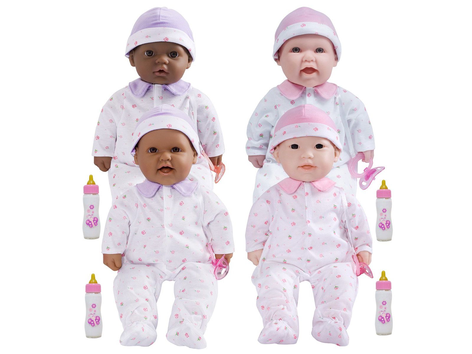 Jc Toys Loveable 16" кукла для младенцев без BPA и фталатов, набор из 4 предметов, от 1 года