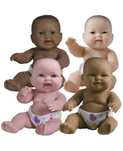 JC Toys Куклы 14" Lots to Love с разным тоном кожи и подвижным телом, набор из 4 штук