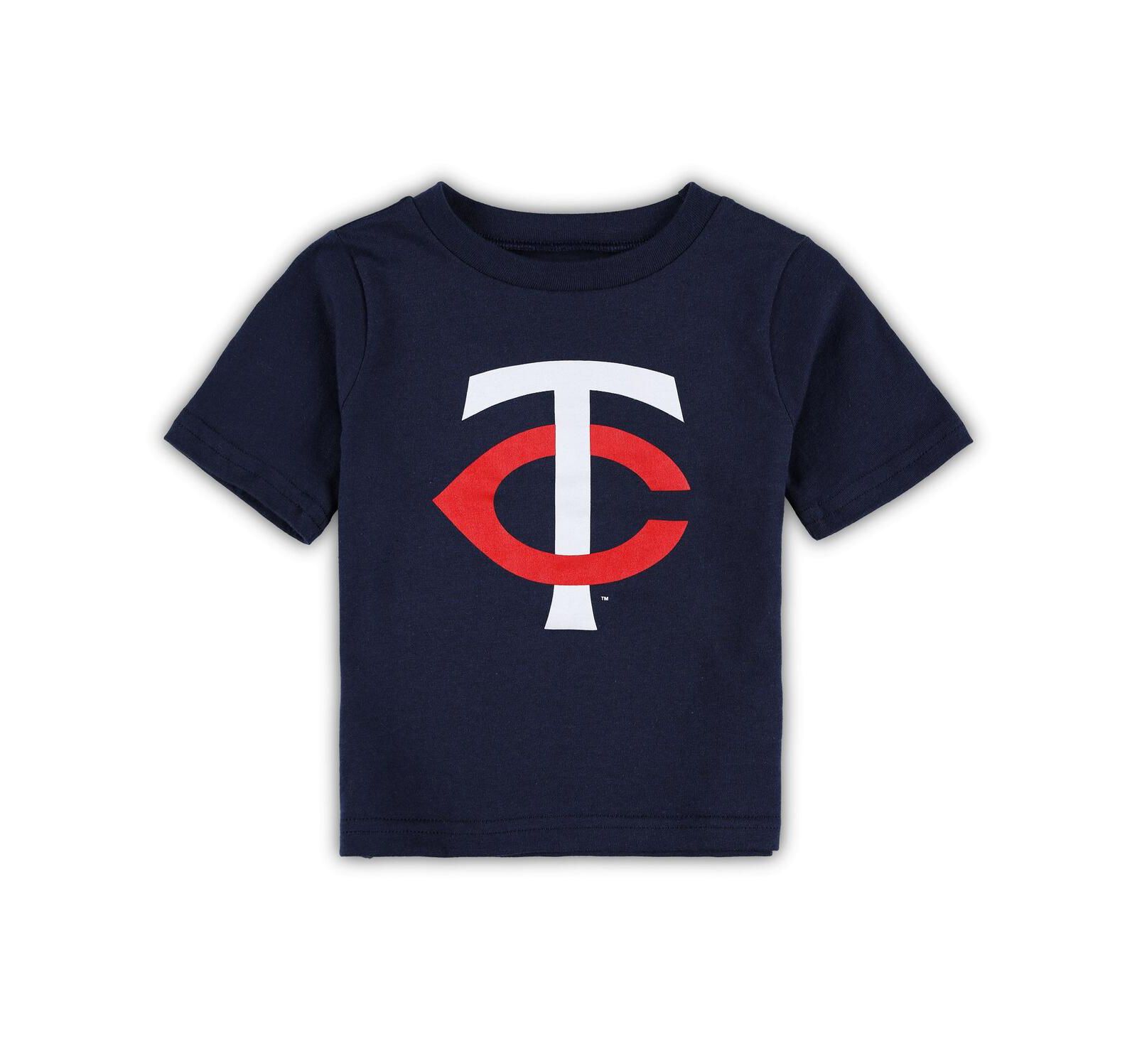 Детская футболка Outerstuff Navy Minnesota Twins Team Crew Primary Logo