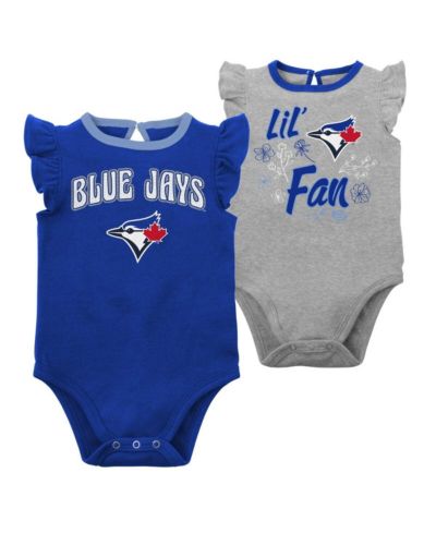 Детский набор из двух боди для новорожденных и младенцев Toronto Blue Jays, синий и меланж