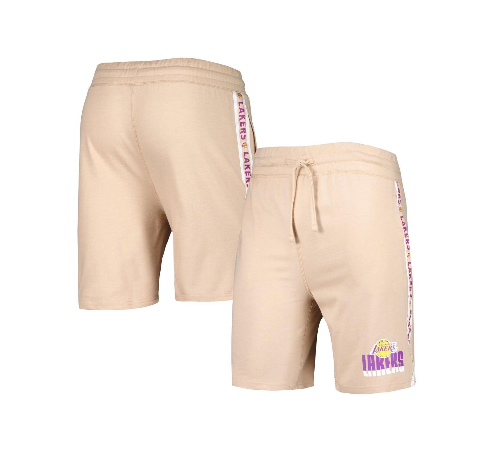 Men's Concepts Sport Tan Los Angeles Lakers Team Stripe Shorts
